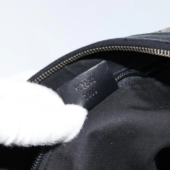 GUCCI GG Crystal Shoulder Bag Coated Canvas Navy Gold 181092 Auth 146008 - Picture 11 of 16